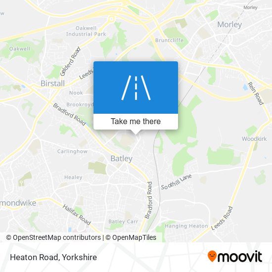 Heaton Road map