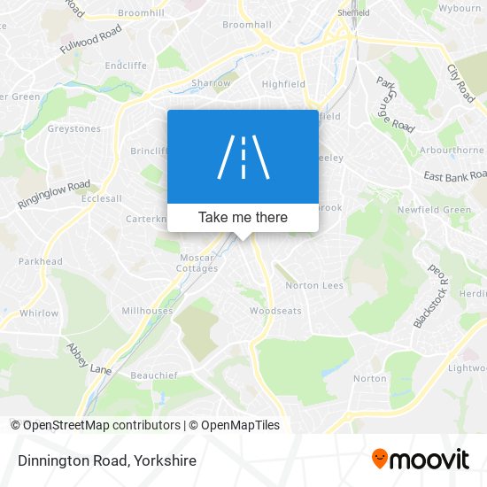 Dinnington Road map