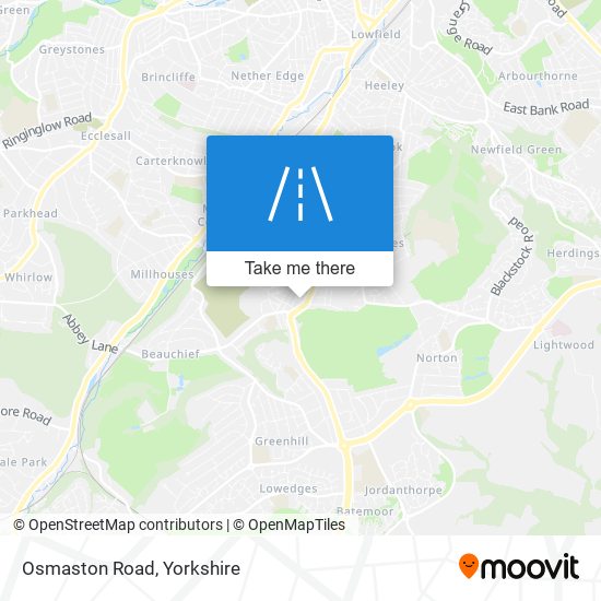 Osmaston Road map