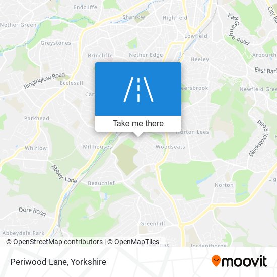 Periwood Lane map