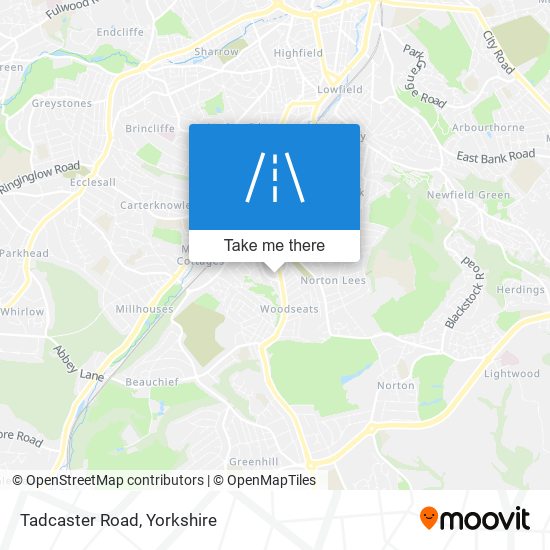 Tadcaster Road map