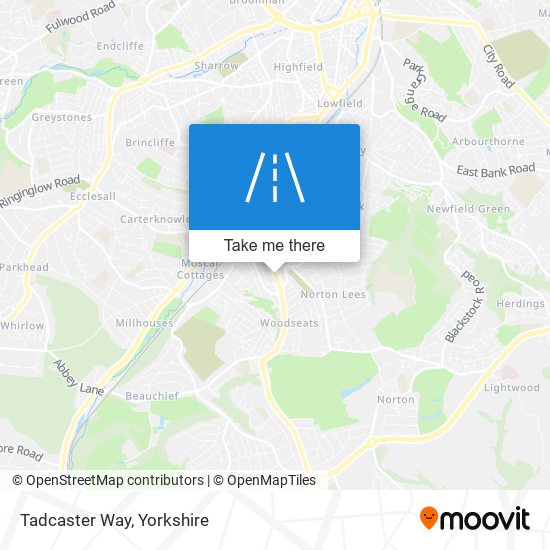 Tadcaster Way map