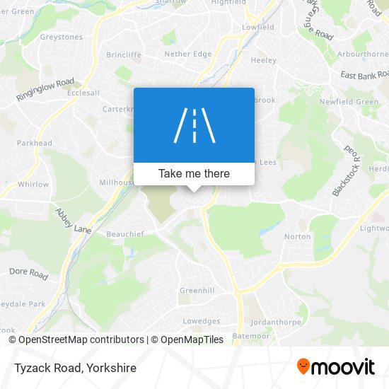 Tyzack Road map