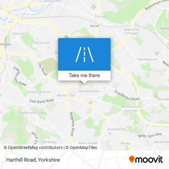 Harthill Road map
