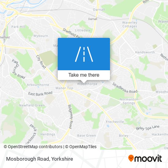 Mosborough Road map