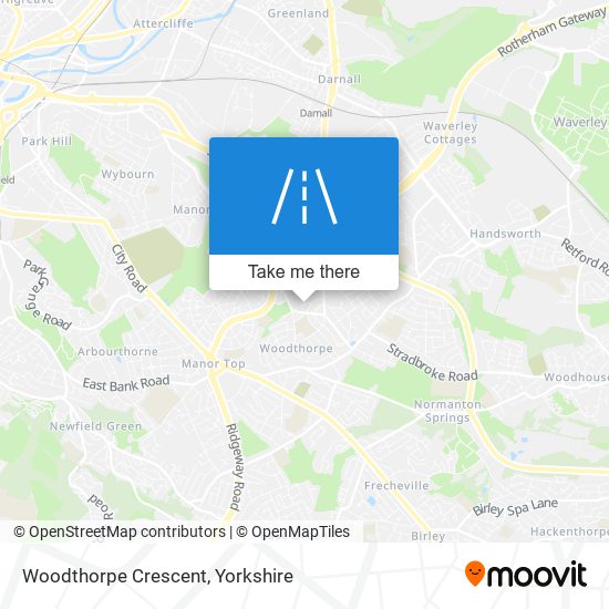 Woodthorpe Crescent map