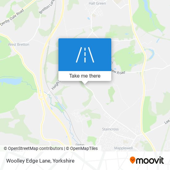 Woolley Edge Lane map