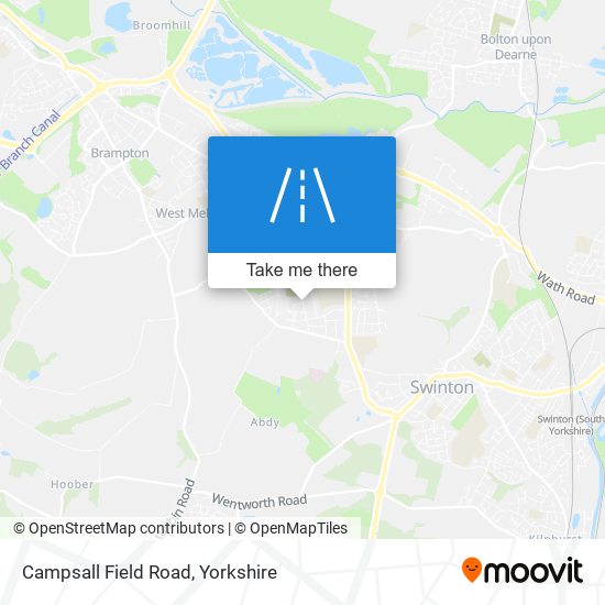 Campsall Field Road map