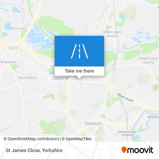 St James Close map