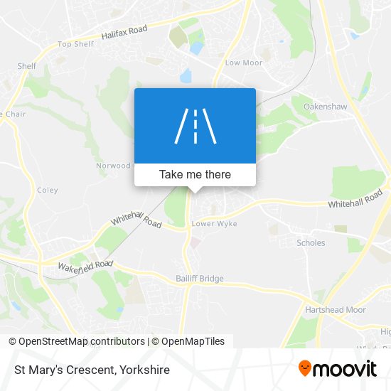 St Mary's Crescent map