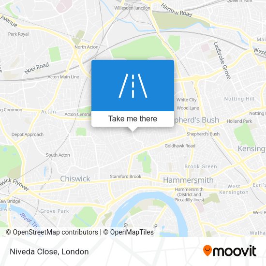 Niveda Close map