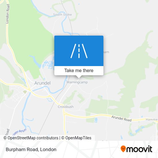 Burpham Road map