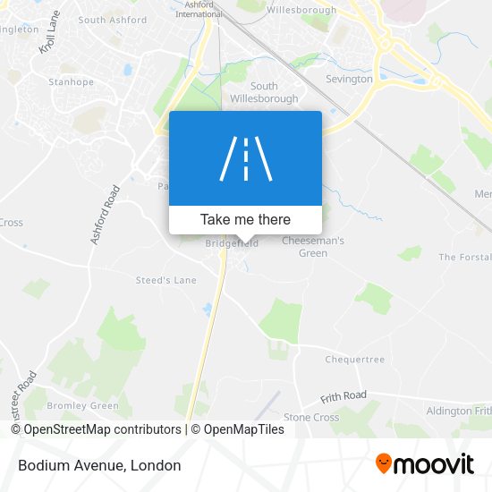 Bodium Avenue map