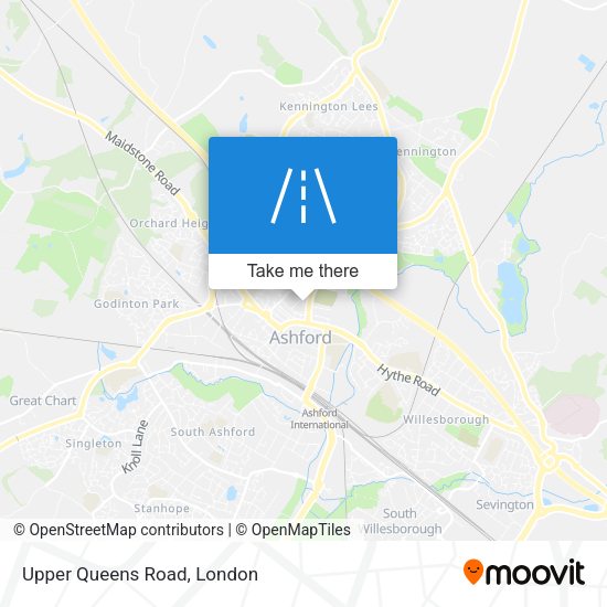 Upper Queens Road map