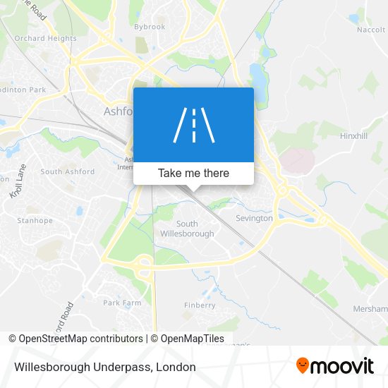 Willesborough Underpass map