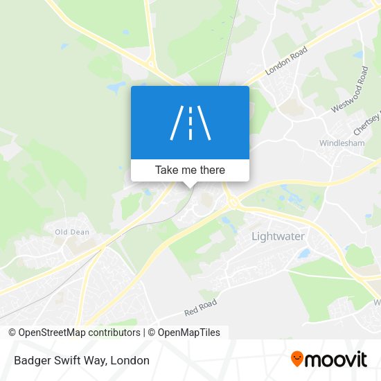 Badger Swift Way map