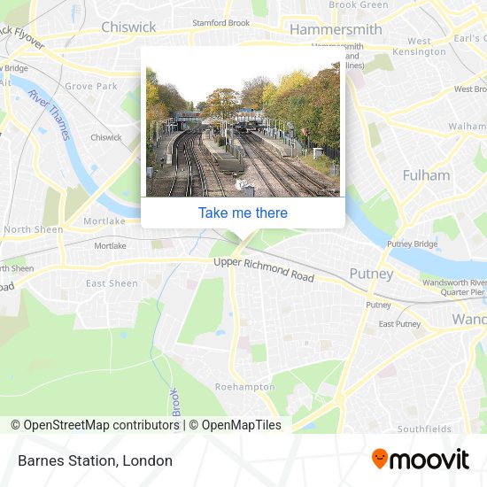 Barnes Station map