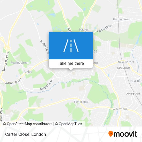 Carter Close map