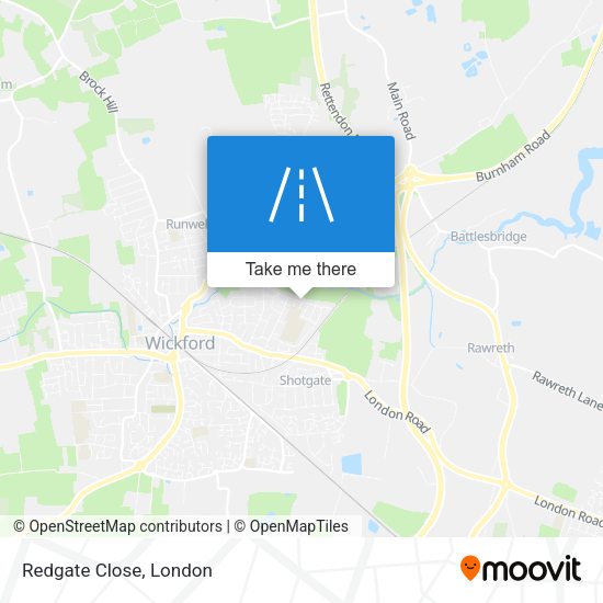 Redgate Close map