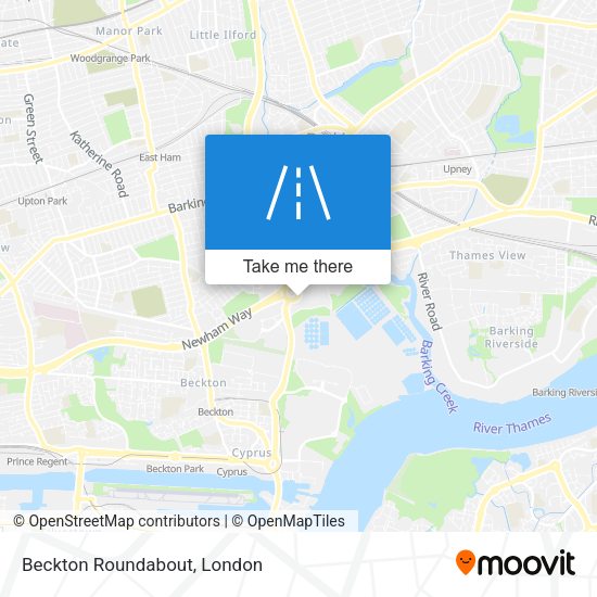 Beckton Roundabout map