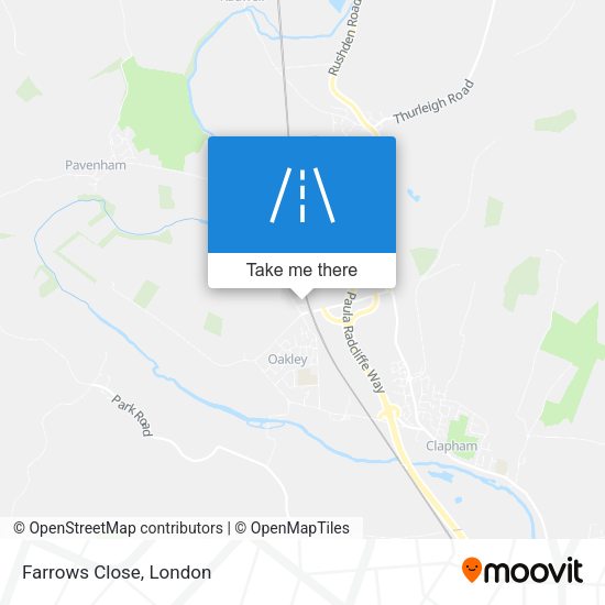 Farrows Close map