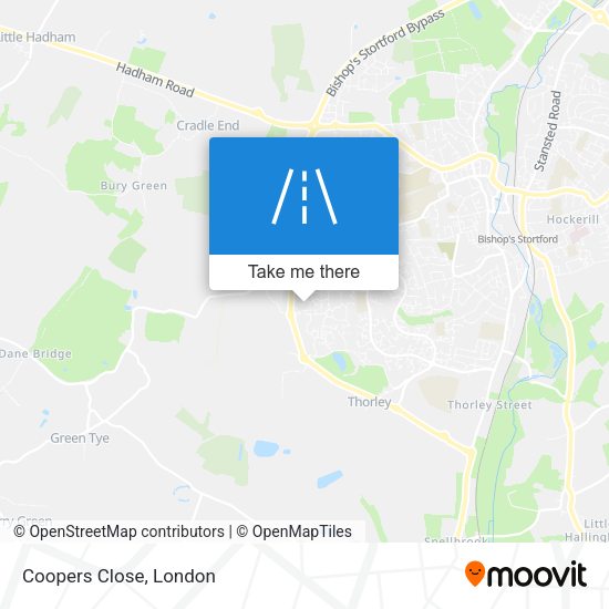 Coopers Close map