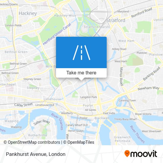 Pankhurst Avenue map