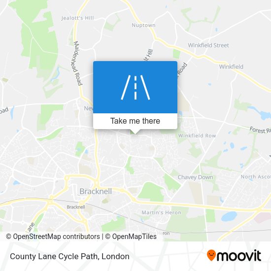 County Lane Cycle Path map