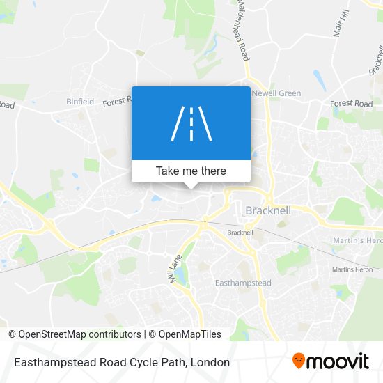 Easthampstead Road Cycle Path map