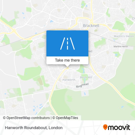 Hanworth Roundabout map