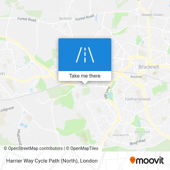 Harrier Way Cycle Path (North) map