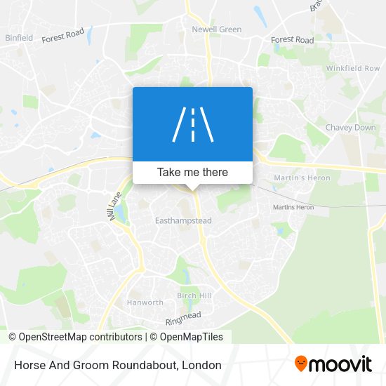 Horse And Groom Roundabout map