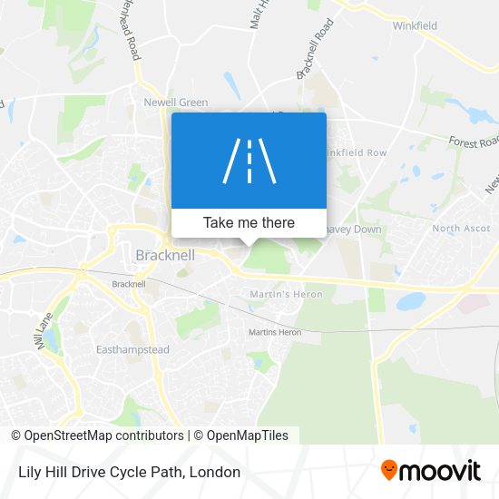 Lily Hill Drive Cycle Path map