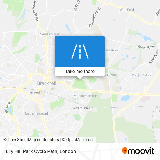 Lily Hill Park Cycle Path map