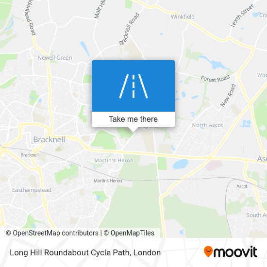 Long Hill Roundabout Cycle Path map