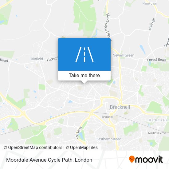 Moordale Avenue Cycle Path map