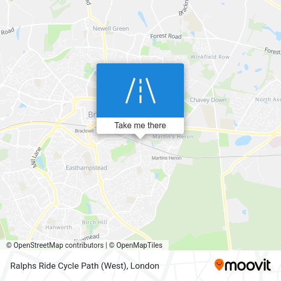 Ralphs Ride Cycle Path (West) map
