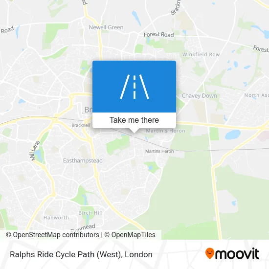 Ralphs Ride Cycle Path (West) map