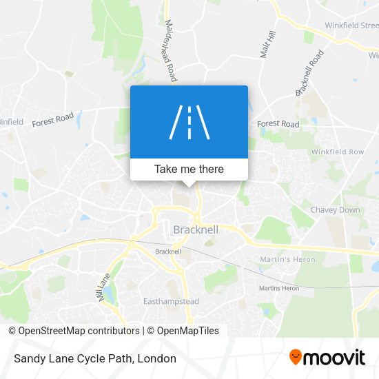 Sandy Lane Cycle Path map