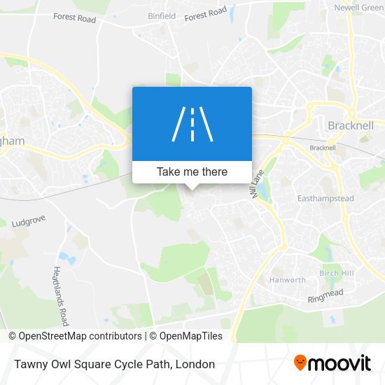 Tawny Owl Square Cycle Path map