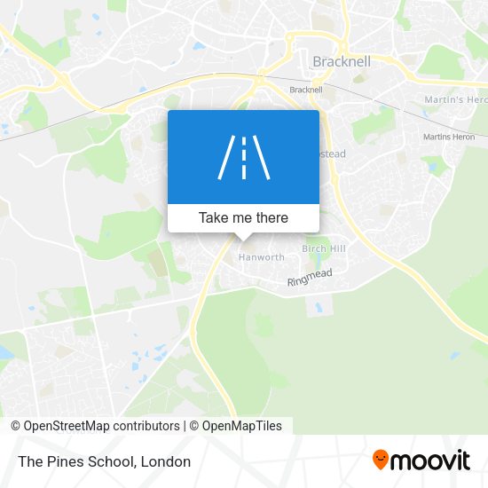 The Pines School map
