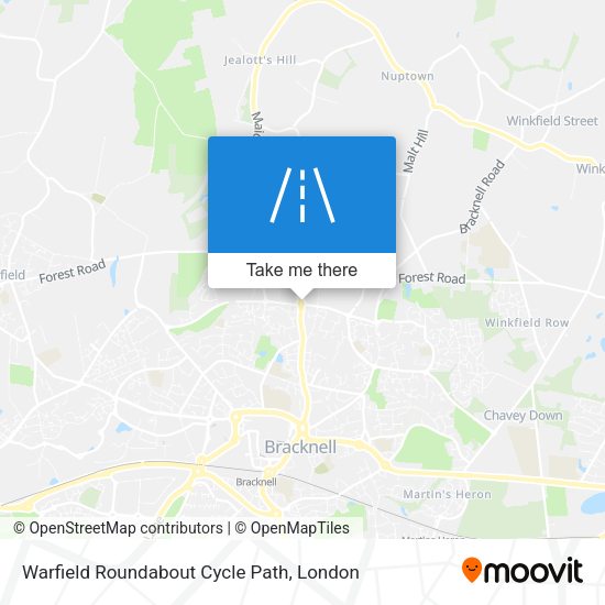 Warfield Roundabout Cycle Path map