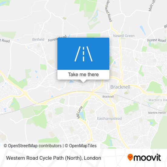 Western Road Cycle Path (North) map
