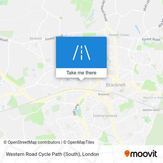 Western Road Cycle Path (South) map