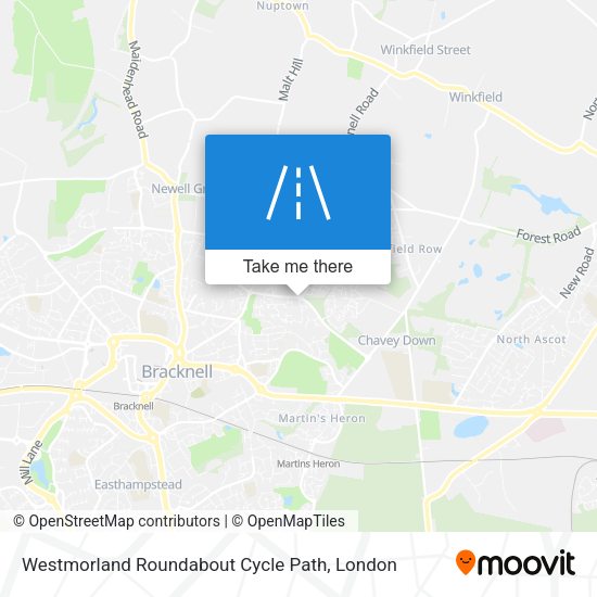 Westmorland Roundabout Cycle Path map