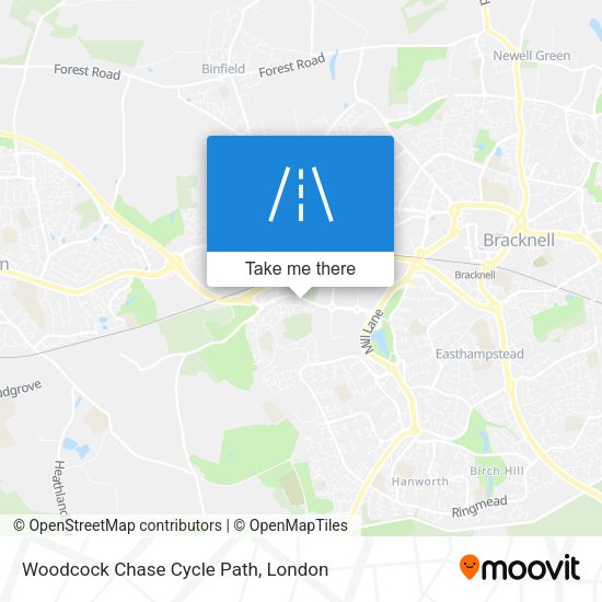 Woodcock Chase Cycle  Path map