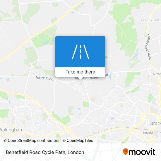 Benetfield Road Cycle Path map