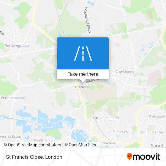 St Francis Close map