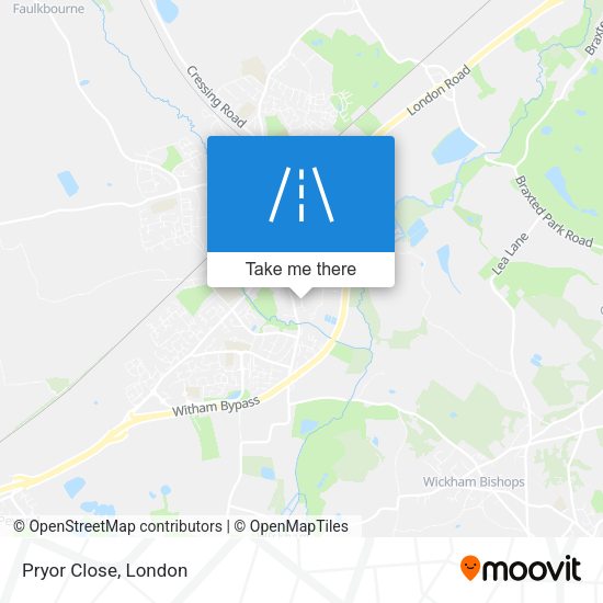 Pryor Close map