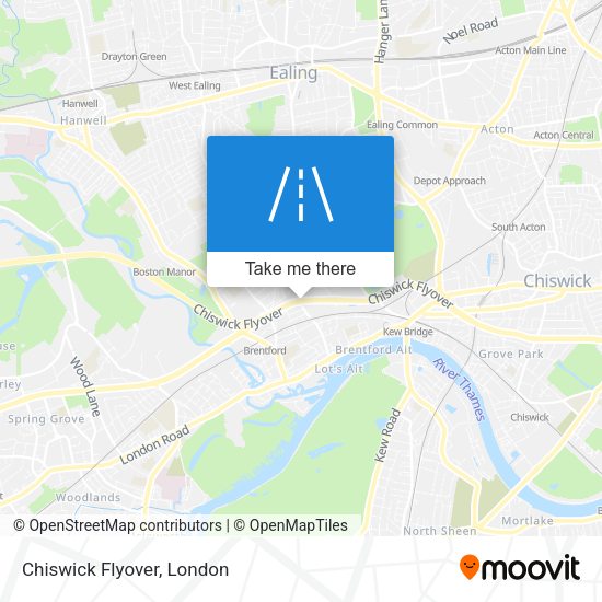 Chiswick Flyover map